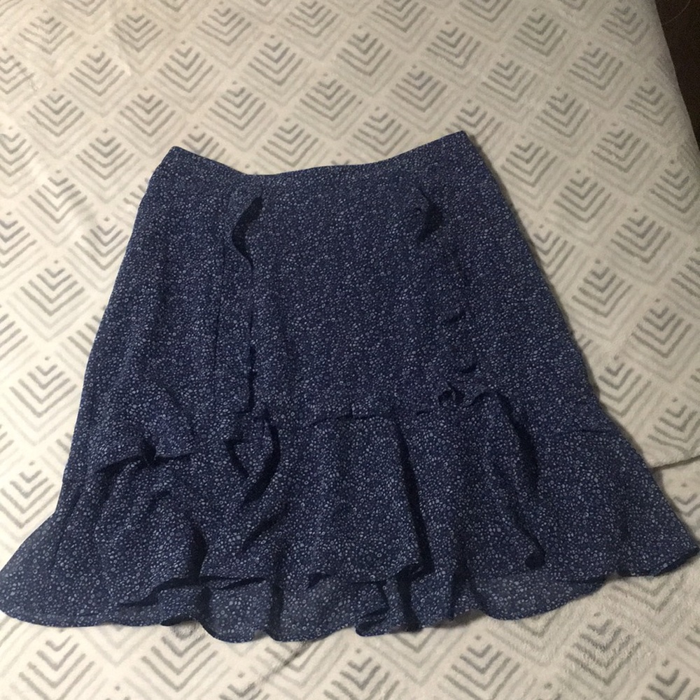 Michael Kors Blue Floral Skirt